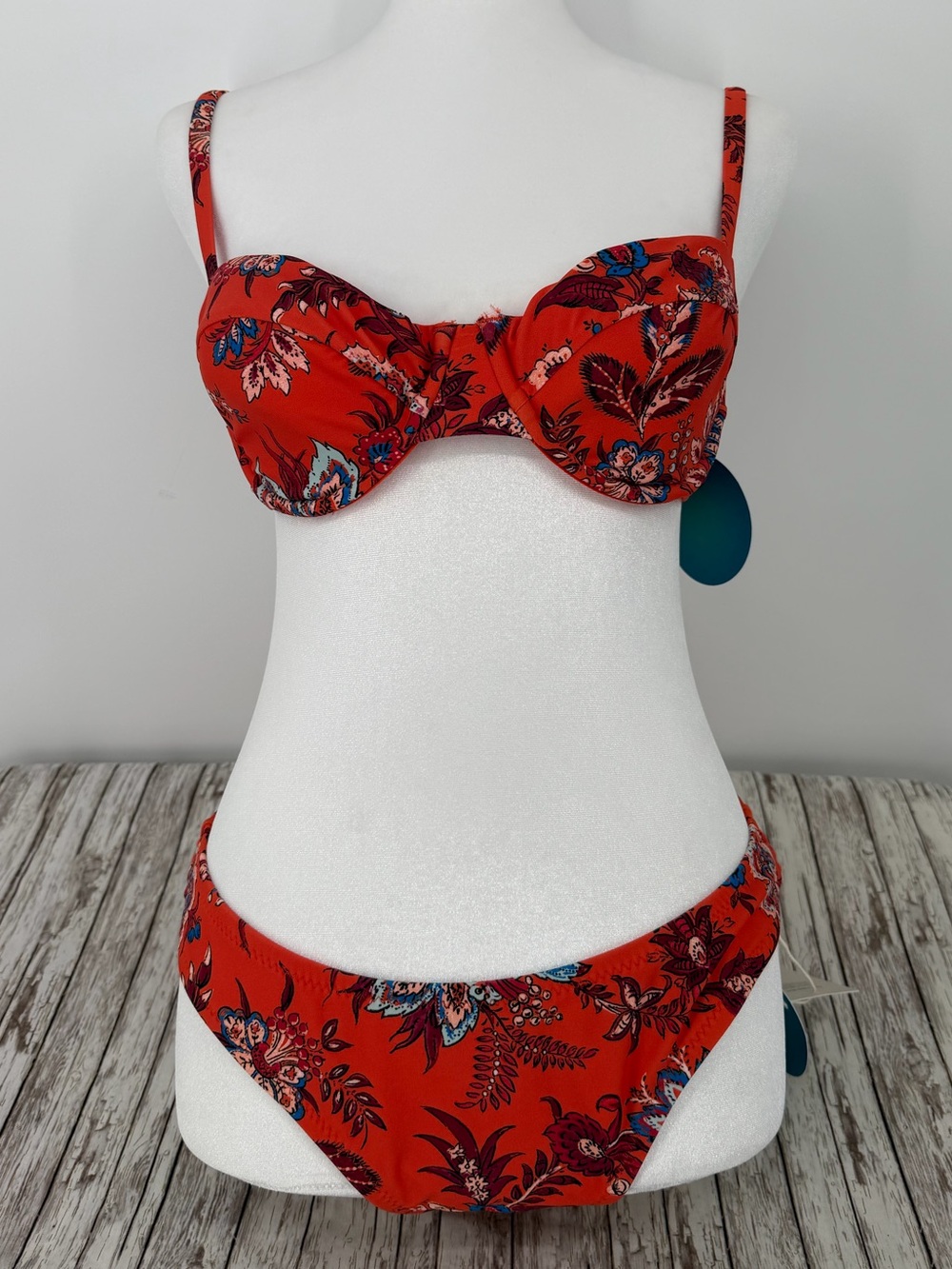 BWT Red Floral Bikini Set - Women Swim